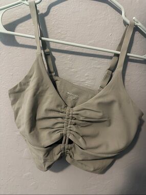 Athleta Cinched Longline Black Sports Bra
